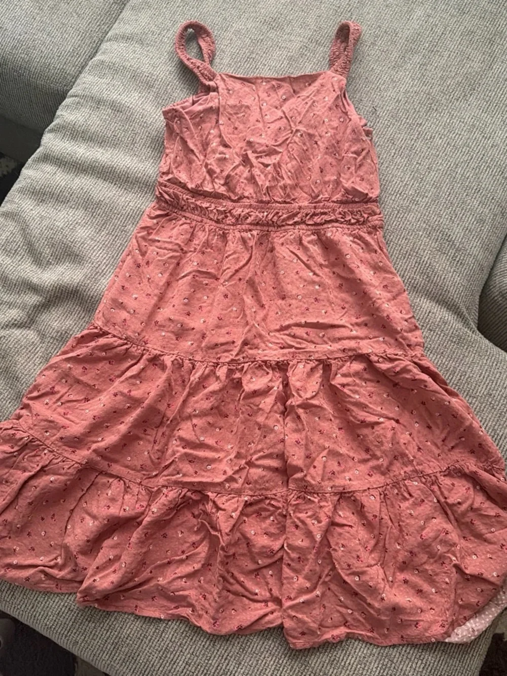 Cat & Jack Coral Pink Tiered Sundress with Smocked Waist